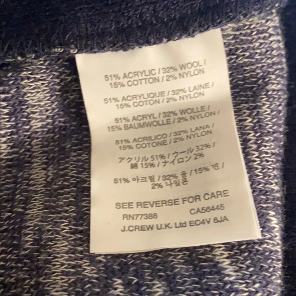 NWT J. Crew Jaspe Colorblock Sweater